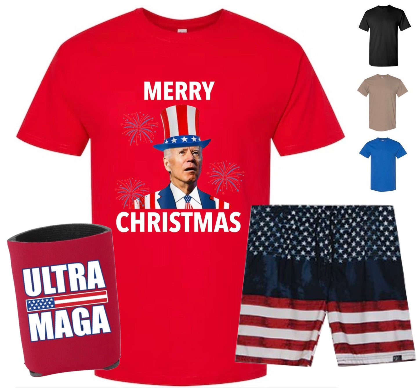 4th of July Bundle (Koozie & Swim Trunks Included)