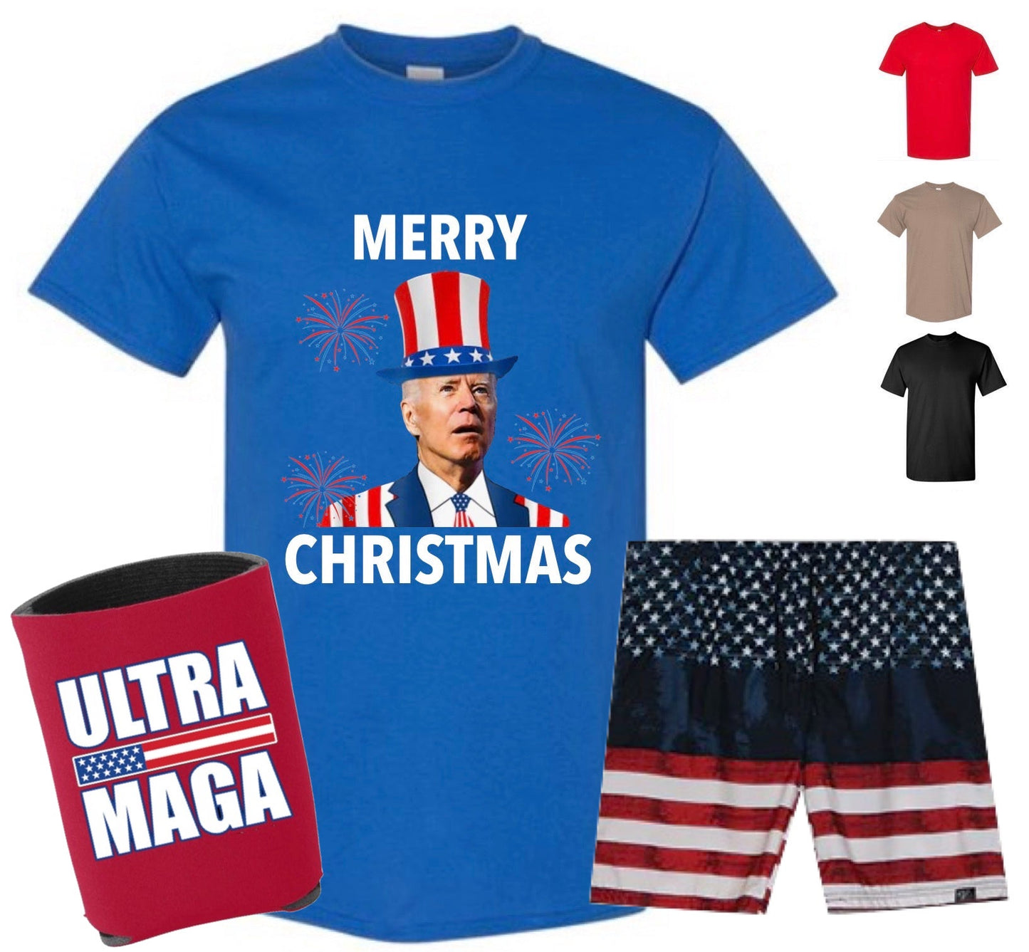 4th of July Bundle (Koozie & Swim Trunks Included)