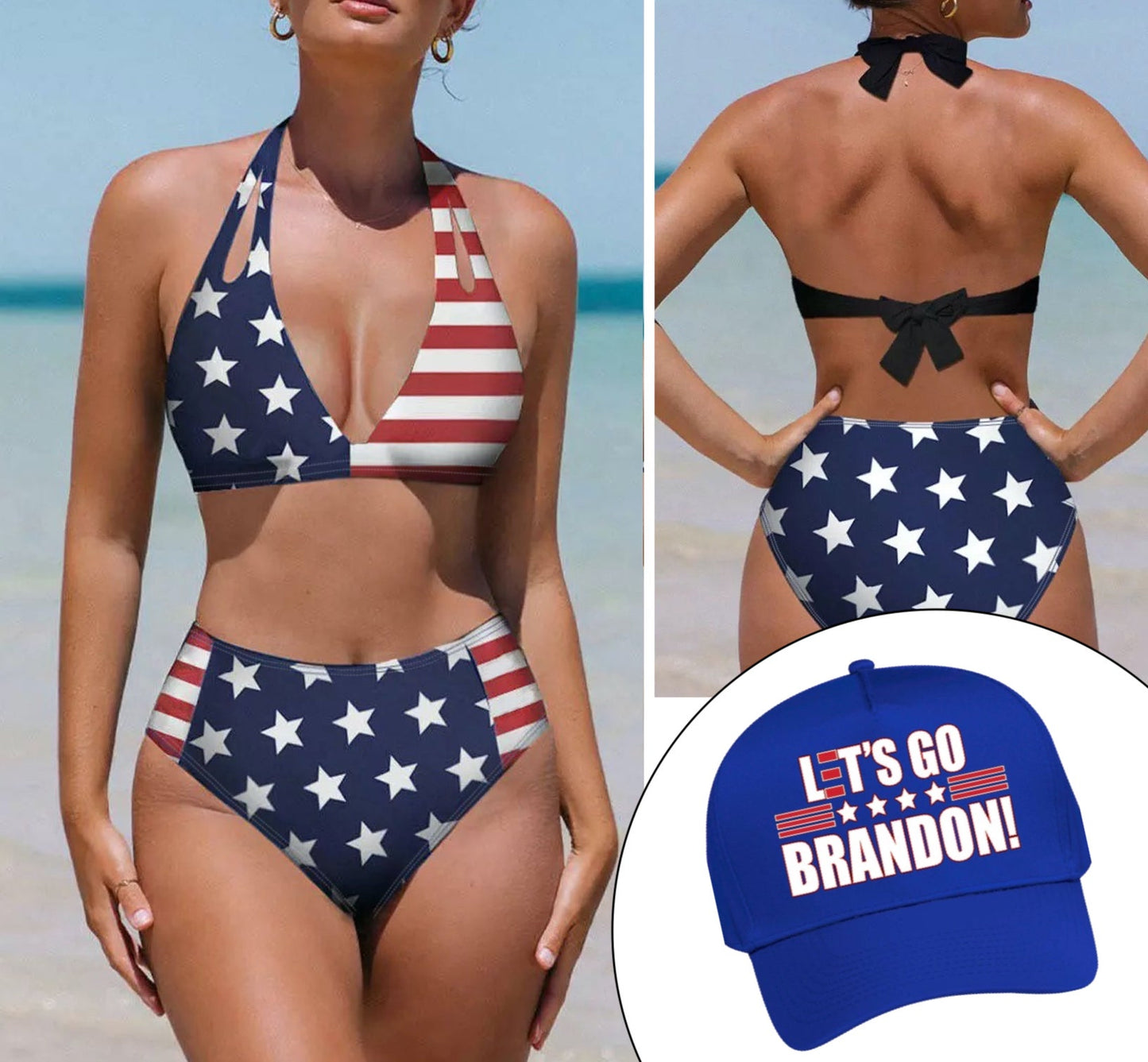 MERICA Women's Bikini (+FREE Hat)