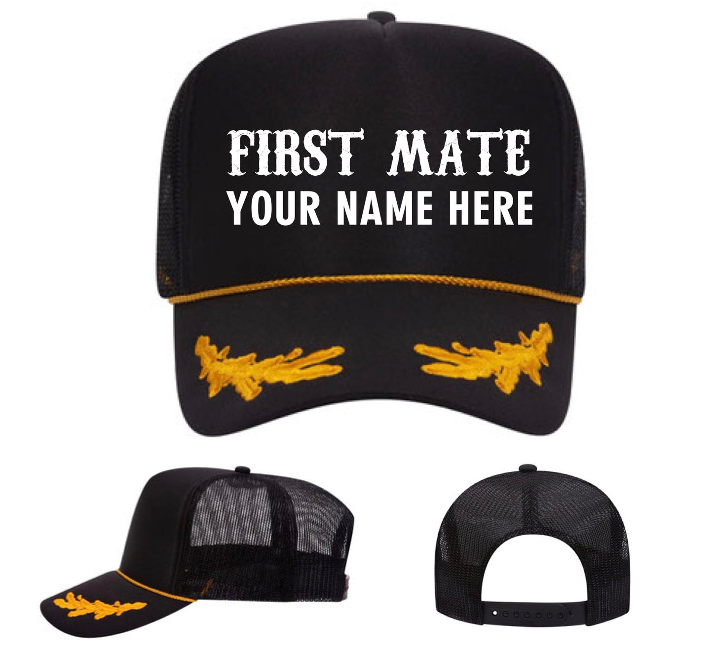 Customized Captain and First Mate Hat (FREE Shipping)
