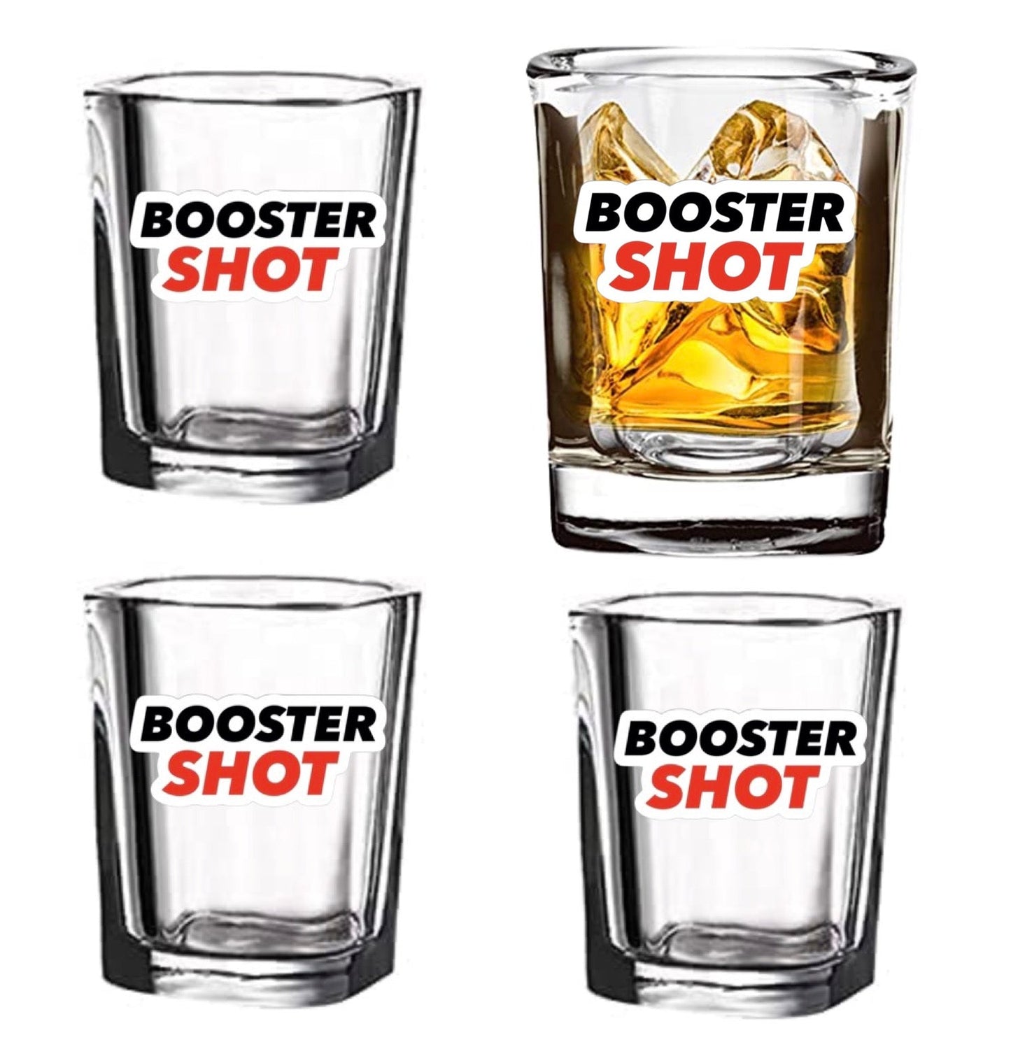 Quadruple Boosted Shot Glass  (Pack of 4)