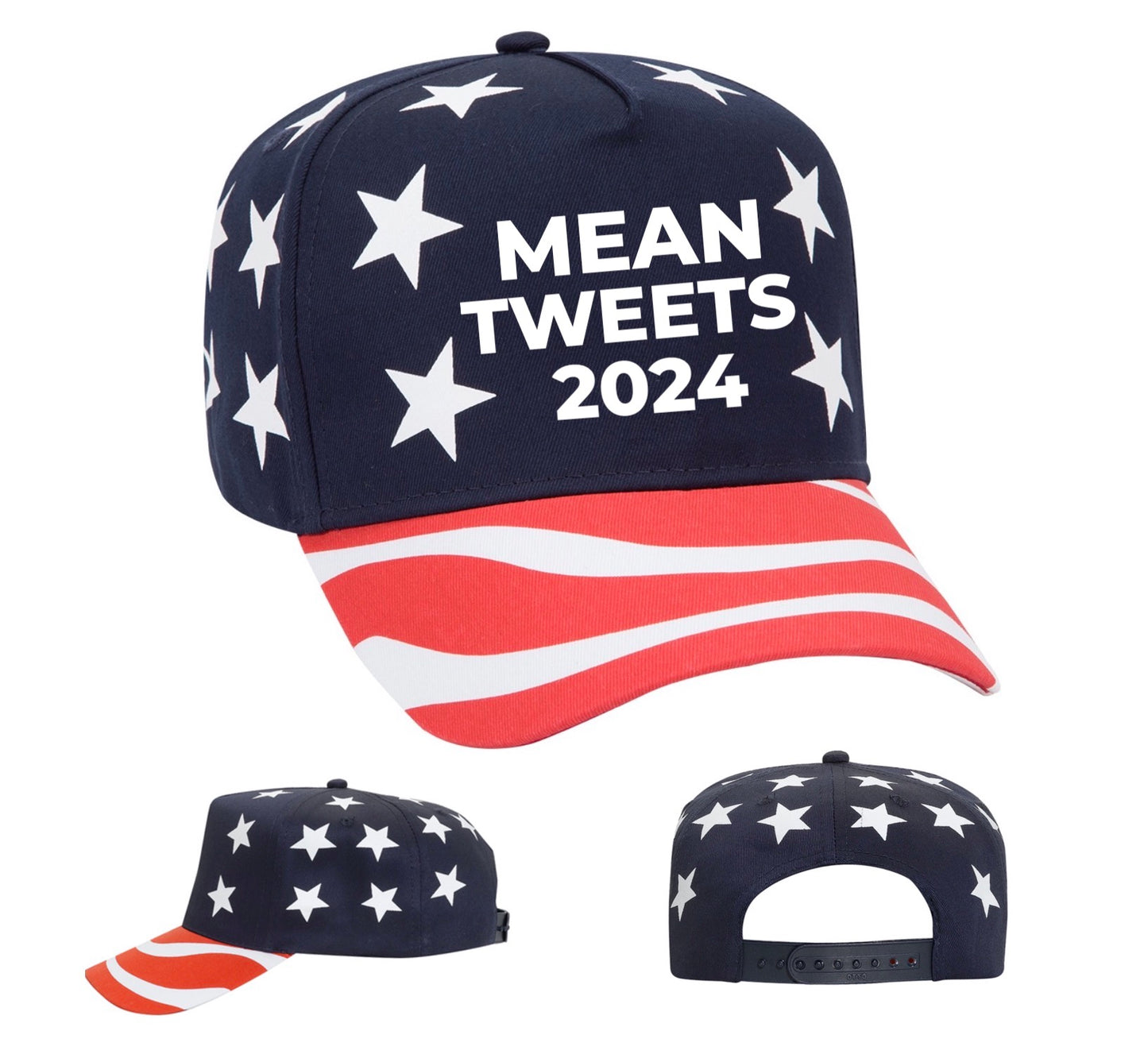 Mean Tweets 2024 Flag Hat (FREE Shipping)